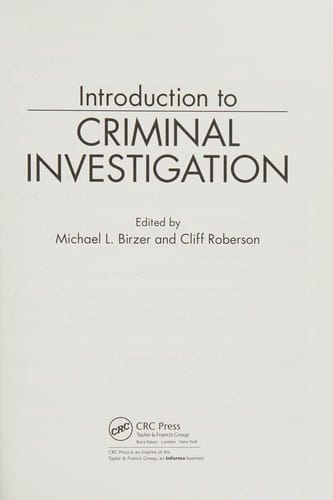 Introduction to ciminal investigation