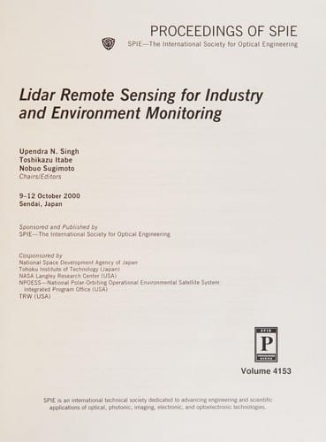 Lidar remote sensing for industry and environment monitoring