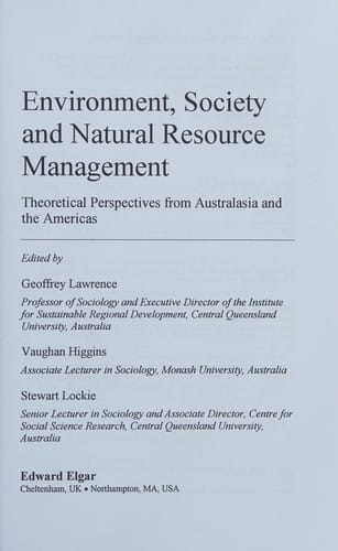 Environment, society and natural resource management