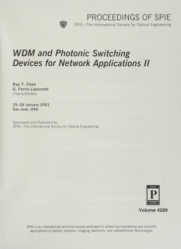 WDM and photonic switching devices for network applications II
