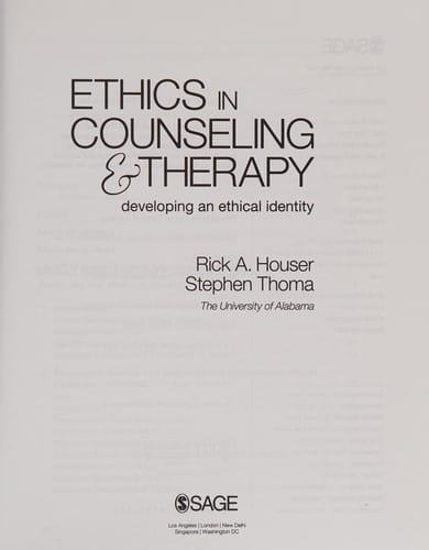 Ethics in counseling and therapy