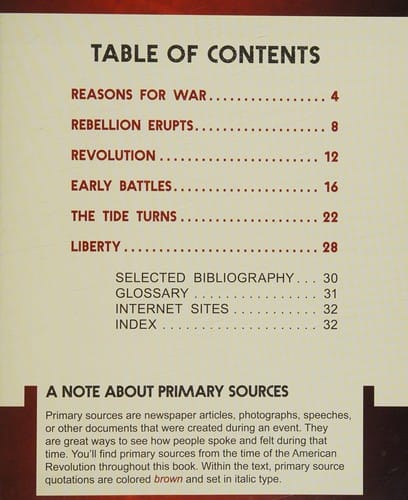 A primary source history of the American Revolution