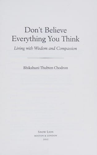 Don't believe everything you think