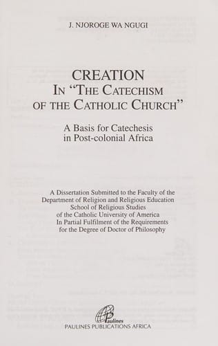 Creation in "The catechism of the Catholic Church"
