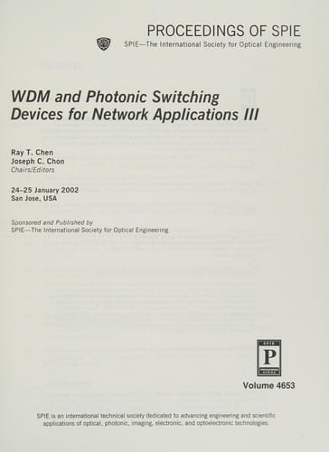 WDM and photonic switching devices for network applications III