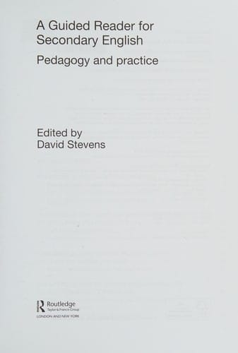 A guided reader for secondary English