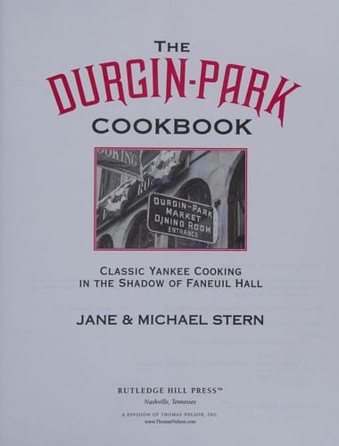 The Durgin-Park cookbook