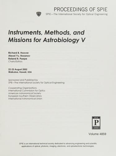 Instruments, methods, and missions for astrobiology V