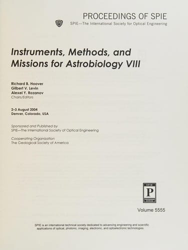 Instruments, methods, and missions for astrobiology VIII