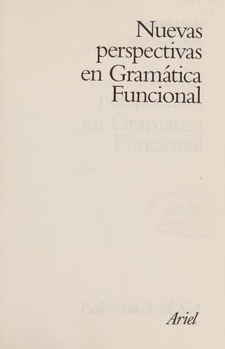Nuevas perspectivas en gramática funcional