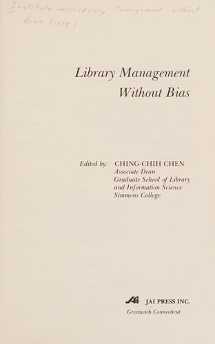 Librarymanagement without bias