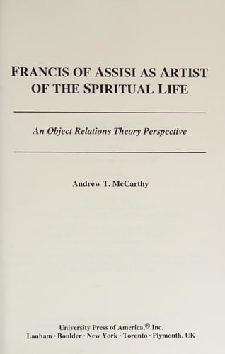 Francis of Assisi as artist of the spiritual life