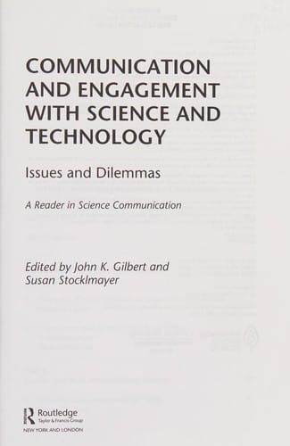 Communication and engagement with science and technology