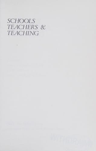 Schools, teachers & teaching