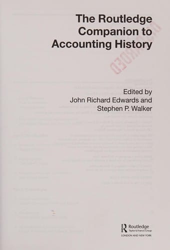 The Routledge Companion to Accounting History