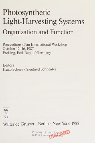 Photosynthetic light-harvesting systems