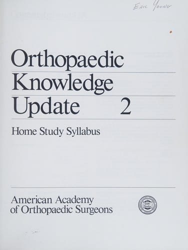 Orthopaedic knowledge update 2