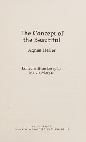 The concept of the beautiful