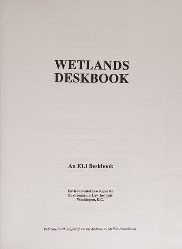 Wetlands deskbook