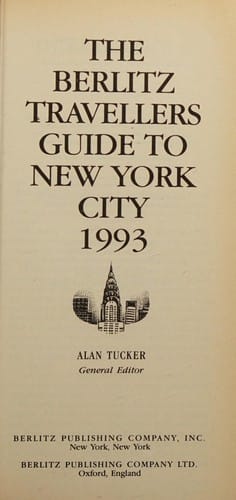 The Berlitz Travellers Guide to New York City