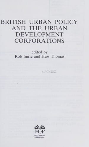 British urban policy and the urban development corporations