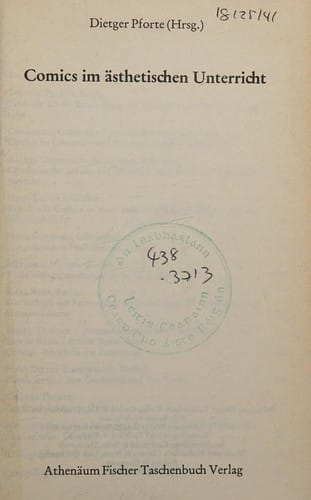 Comics im ästhetischen Unterricht