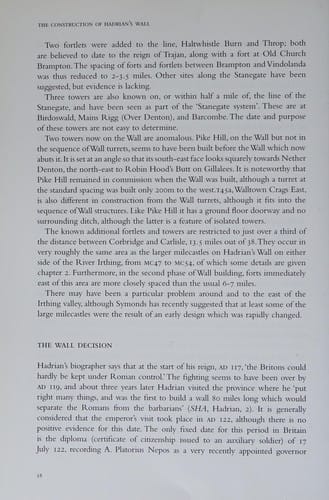 CONSTRUCTION OF HADRIAN'S WALL