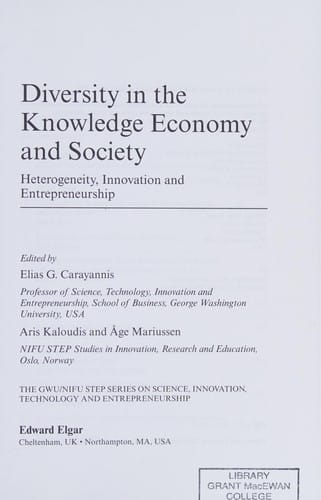 Diversity in the knowledge economy and society