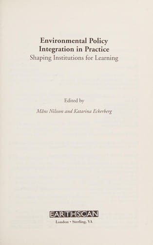Environmental policy integration in practice