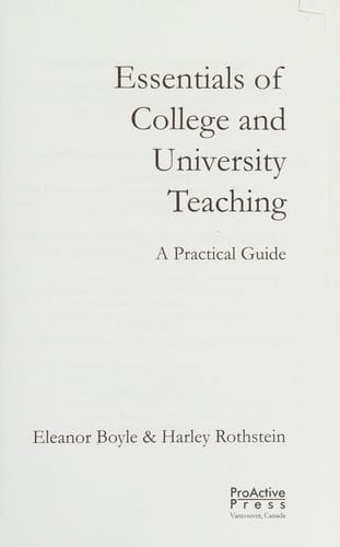 Essentials of college and university teaching