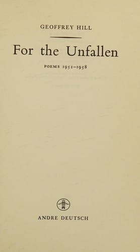 For the unfallen: poems 1952-1958