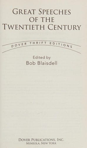 Great speeches of the twentieth century