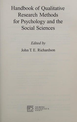 Handbook of qualitative research methods for psychology and the social sciences