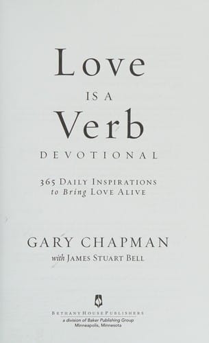 Love is a verb devotional