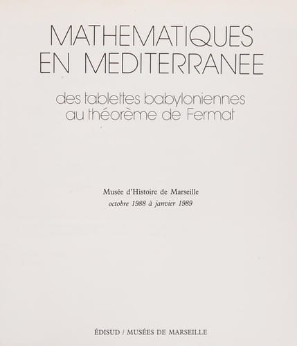 Mathématiques en Méditerranée
