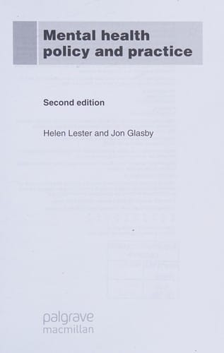 Mental health policy and practice