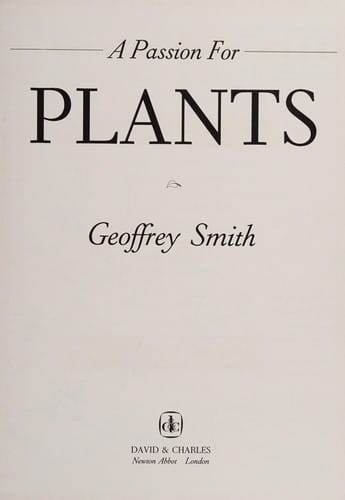 A passion for plants