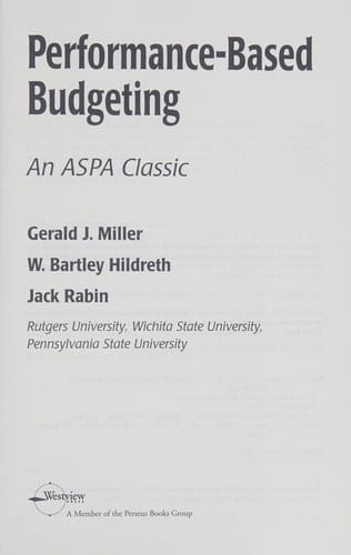 Performance-based budgeting