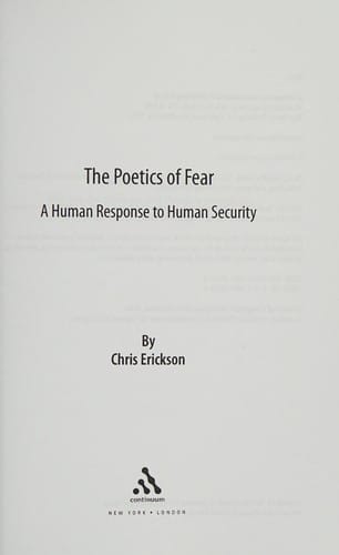 The poetics of fear
