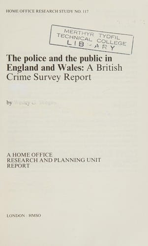 The police and the public in England and Wales