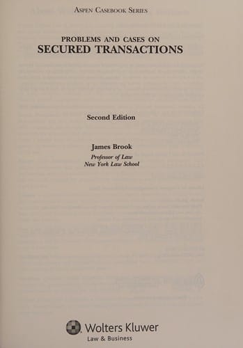Problems and cases on secured transactions