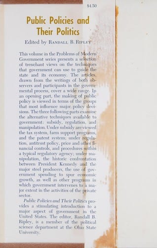 Public policies and their politics