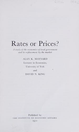 Rates or prices