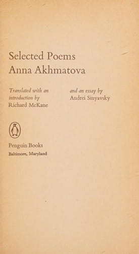 Selected Poems (of) Anna Akhmatova