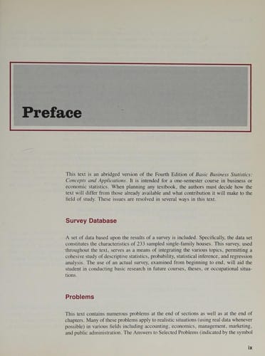 A First Course in Statistics for Business and Economics