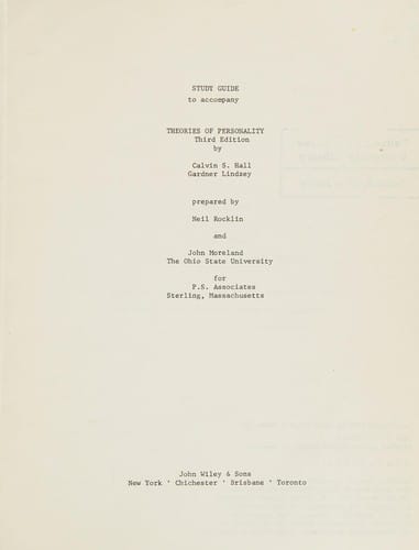 Study Guide to Accompany