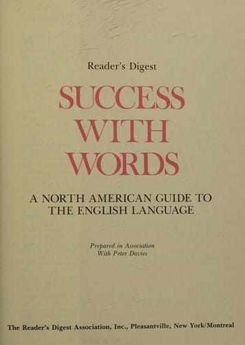 Success with words:  a North American guide to the English language