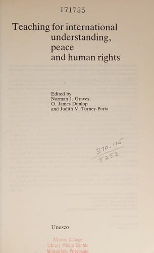 Teaching for international understanding, peace, and human rights