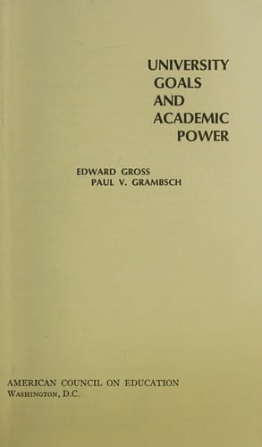 University goals and academic power
