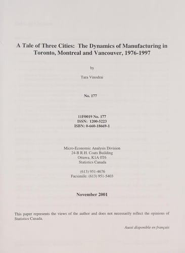 A tale of three cities